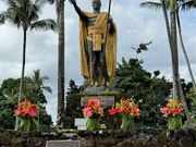 ハワイ島のハメハメハ大王像