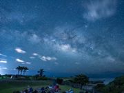 レジャーシートを引き寝転んで星を見たよ⭐️