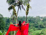 念願のブランコ