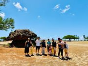 バランスロックの前で