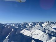 セスナ機からマウントクック周辺の写真