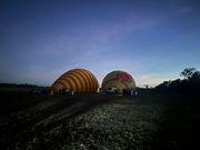 気球を膨らます前