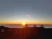 サンセット、空と雲とのコントラストがきれい