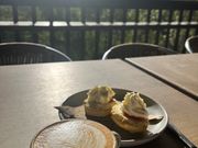 コーヒー農園での朝食は最高の時間です。