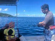 ポイントへ到着
船長さんから釣りの極意を伝授され