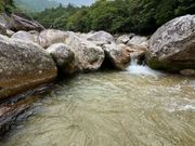 渓流でひと休み