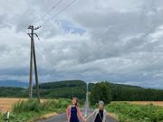 有名な「ジェットコースターの道」とは違うけど就実の丘付近にもすごい道があった