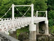 ゴルカムで白石が落とされた神居古潭の吊橋