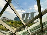 ドーム越しのマリーナベイサンズ☺️