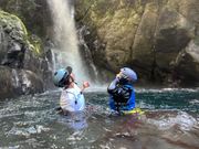 滝ダイビング成功❣️