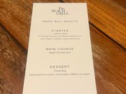 ディナーメニュー