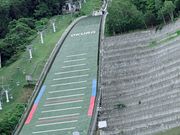 大倉山ジャンプ競技場でジャンパーの方達の練習風景が見れました。