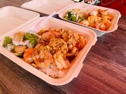 ランチのガーリックシュリンプ