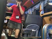 バスの中ハイヒール