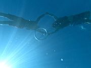 ガイドさんのバブルリングにて