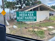 ここからヨットで出発です！