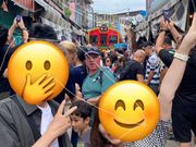 メークローン線路市場にて