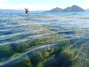 洞爺湖の上に立ってる！