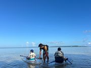 浅瀬の場所で初心者には安心でした！