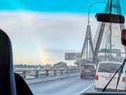 虹が出てました