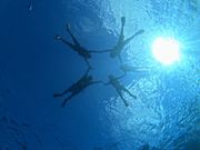 家族でのシュノーケル写真