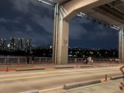 イソがコイン投げる橋