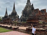 アユタヤ遺跡にて