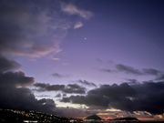 早朝は星がみえました