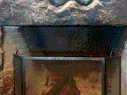 夏場でも薪ストーブがありました。