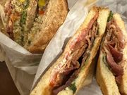 夕食のサンドイッチ