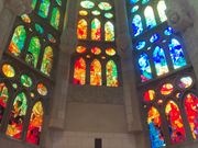 室内のステンドグラス
