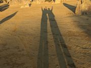 サンセットをバックに撮影