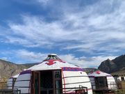 宿泊したゲル（雨のため当初の予定とは違う場所らしい）