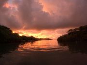 朝焼けをSUPにて