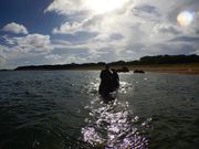 遠浅で長距離の乗馬が楽しめます。