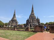 道中のアユタヤ遺跡