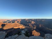 朝日に映えるグランドキャニオン、とても美しく壮大でした
