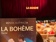 パンフレットとともに。