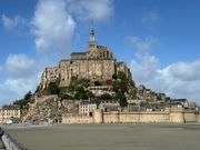 モン・サン・ミシェル　風が強かったけど雨じゃなくてよかった
