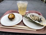 お昼:アワビとと牡蠣