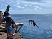 アメリカ最南端で飛び込み