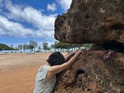 大谷翔平選手も訪れるというパワースポットでお祈り。