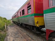 乗車体験後の列車です