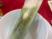 ライスペーパーで包んで象耳魚食しました