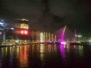 船上展望デッキからの夜景