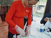 魚や野菜や麺をライスペーパーで巻いてくれる😋