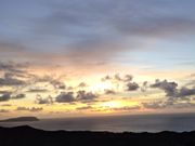 登山道途中で撮った朝日