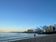 朝のビーチは気持ちが良いです