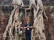 タ・プロームにて(byガイドさん)