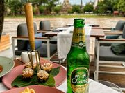 アユタヤ遺跡ライトアップ鑑賞ディナーの座席とお料理